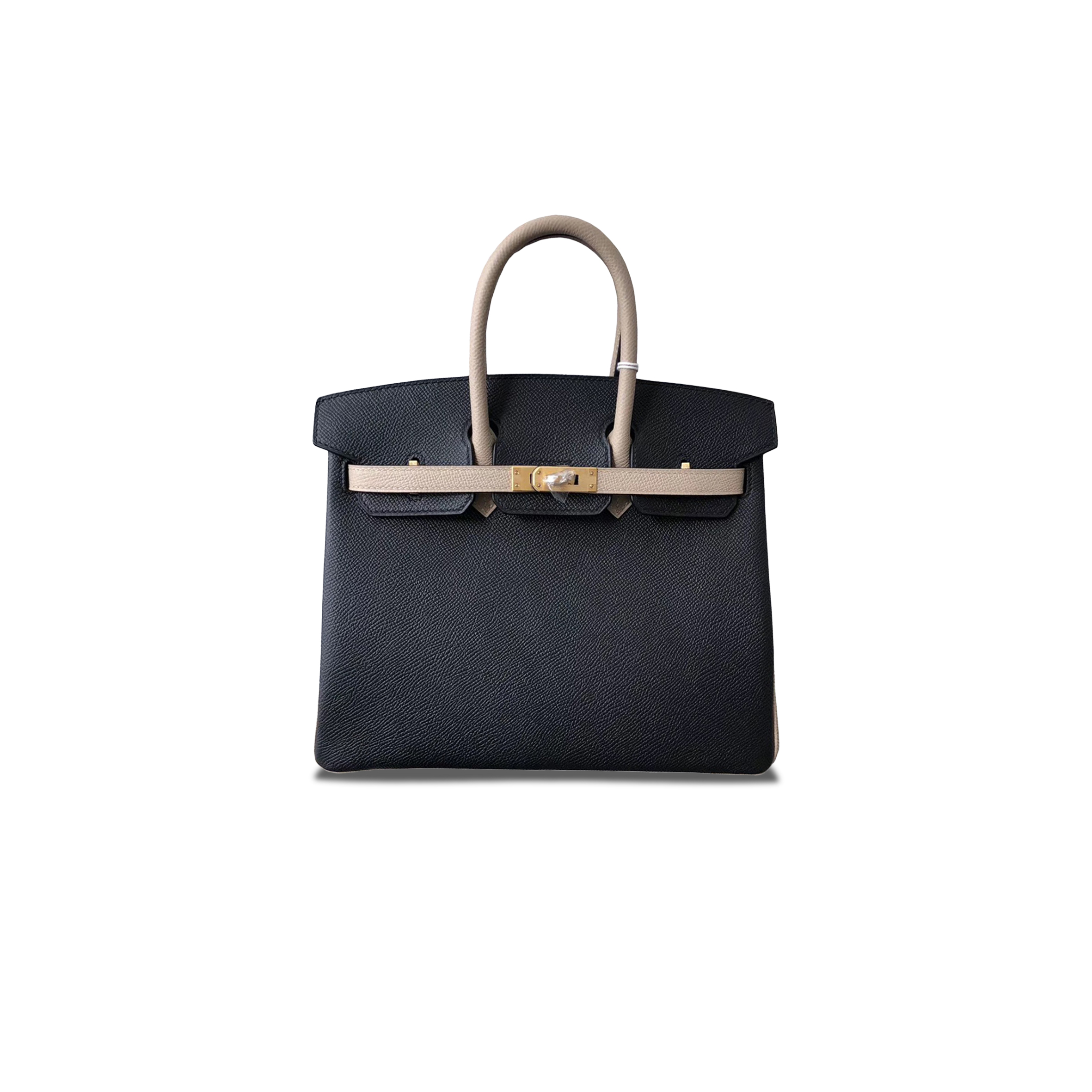 HERMÈS MASTER BIRKIN 25 CLEMENS LEATHER MIDNIGHT BLUE BUTT GRAY 23062729 (25*20*13cm)